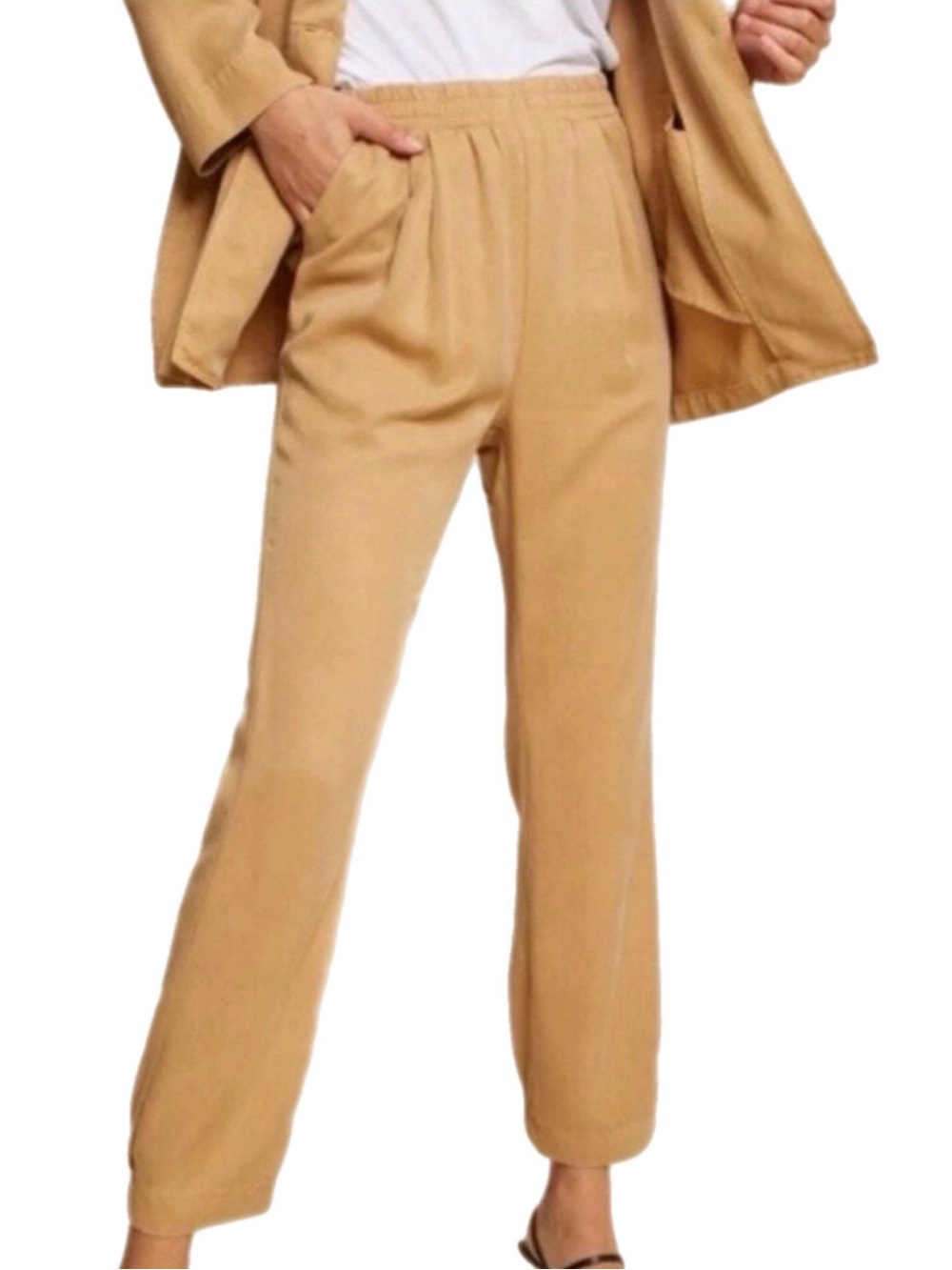 Nation LTD Tan Lyocell Jogger Pants Small NWT USA Made